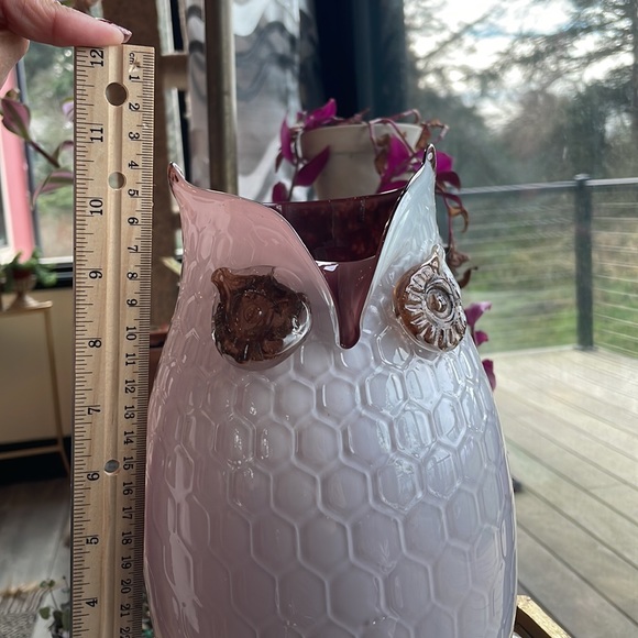 ****SOLD**SOLD******🌸GORGEOUS Murano Glass Owl Vase - Picture 13 of 13
